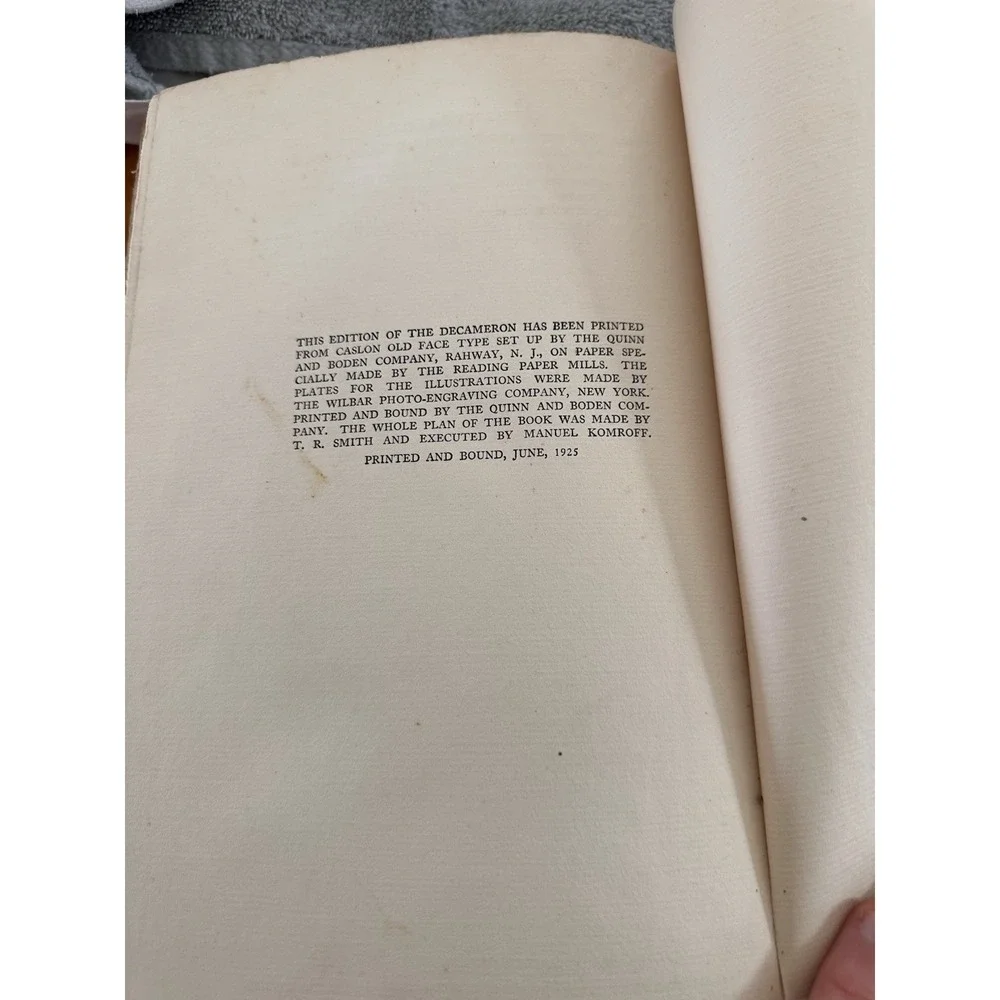 The Decameron Giovanni Boccaccio (1925) Vol.1 & 2 Limited Edition Signed by Pub.